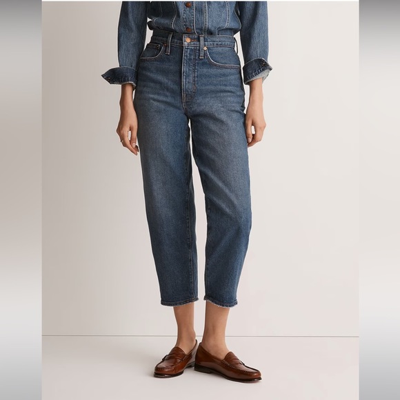 Madewell Balloon Barrel Jeans in Ellisboro Wash NWT - Picture 4 of 5